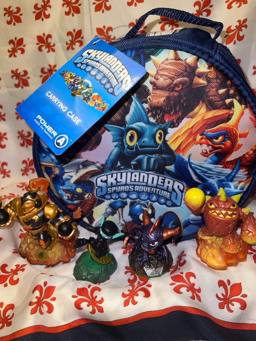 Skilendders Spyro's Adventure Kids Blue Carrying Case with Figures